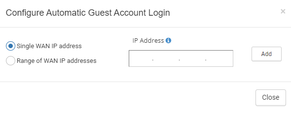 Configure Automatic Guest Account Login pop-up.